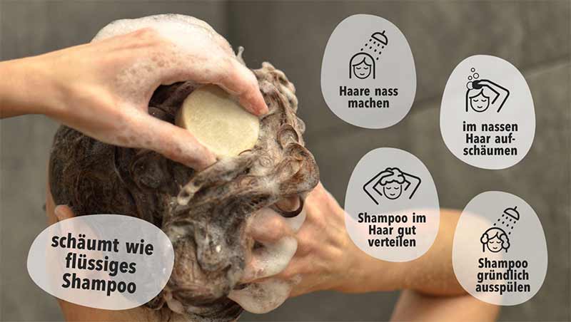 Anwendung Shampoo
